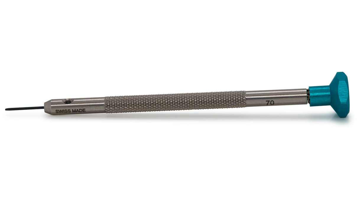 Ergo Tounevis, Fente (V), 0,7 mm, bleu clair, Acier inoxydable