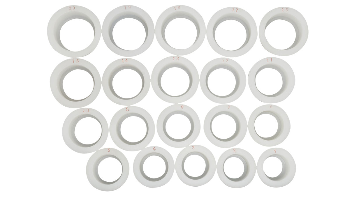 20 douilles en plastique à rétrécir pour machine à changer la largeur des bagues