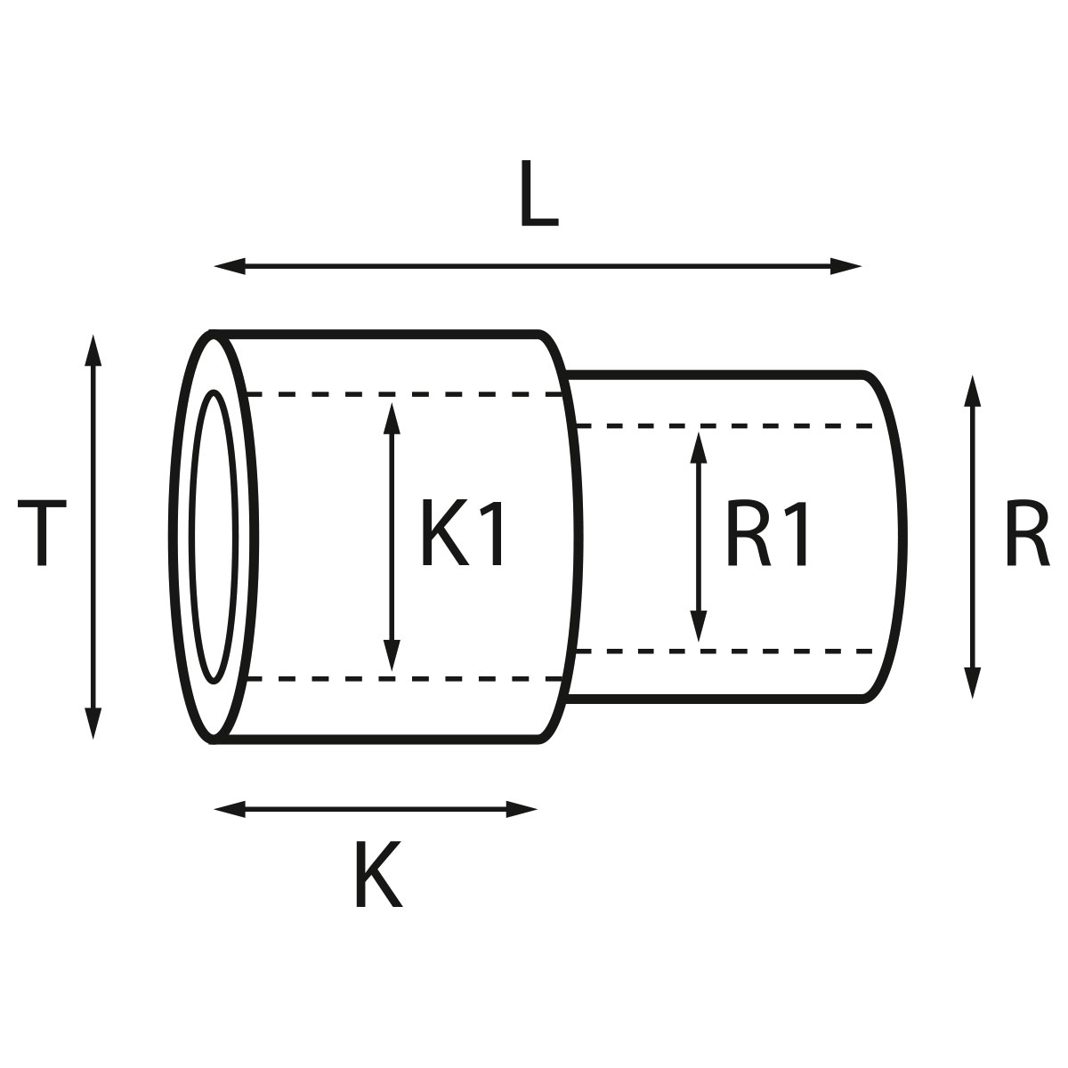 Tube pour des boîtiers type AS 13827, tube Ø 2,5 mm, longueur totale 4,25 mm, pour des couronnes étanches