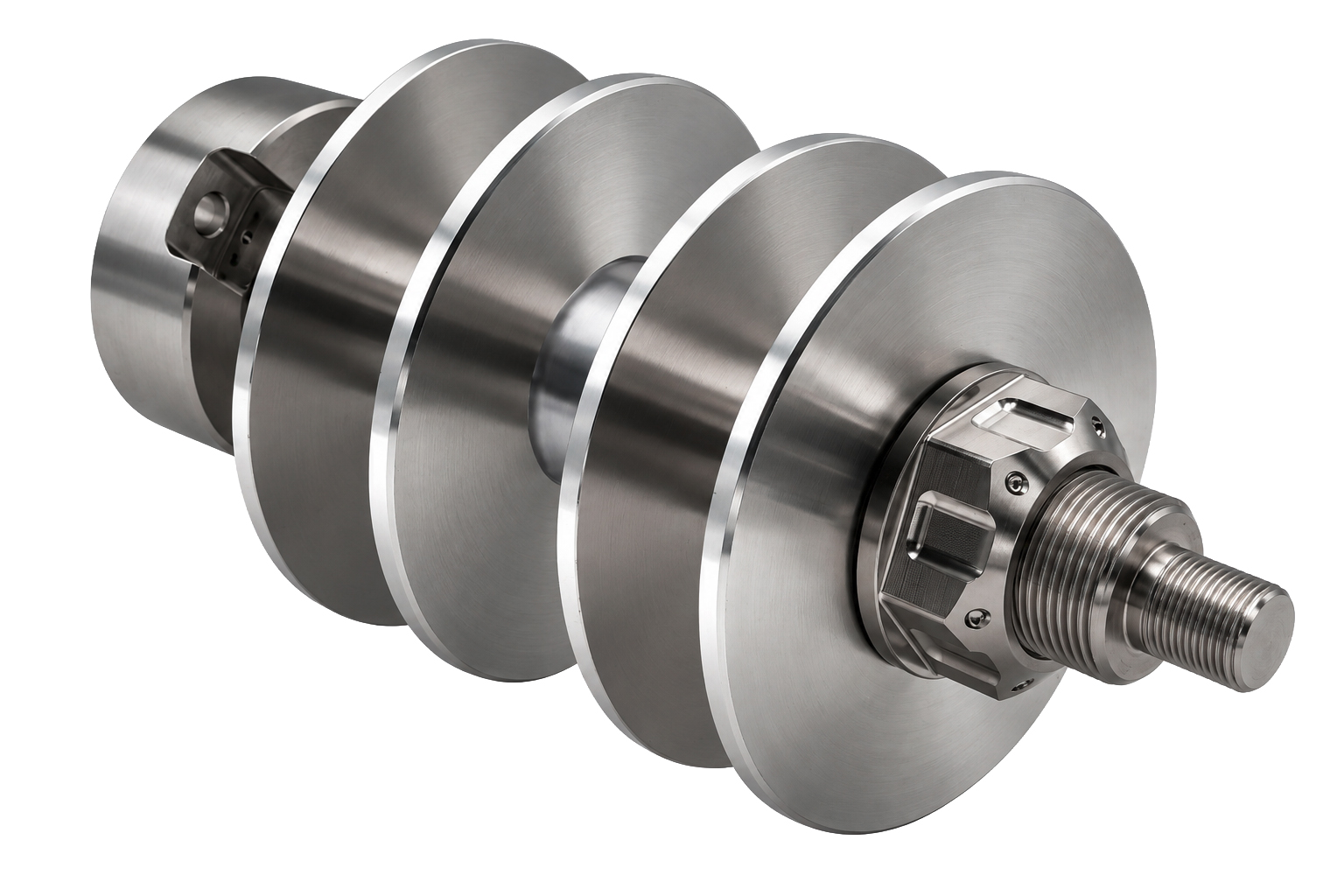 Micromecalp short long tige Ø 25 x 185 mm, fixation M14 à l’extrémité de la tige (pour Nano X36), incl. 4
entretoises, 4 flasques