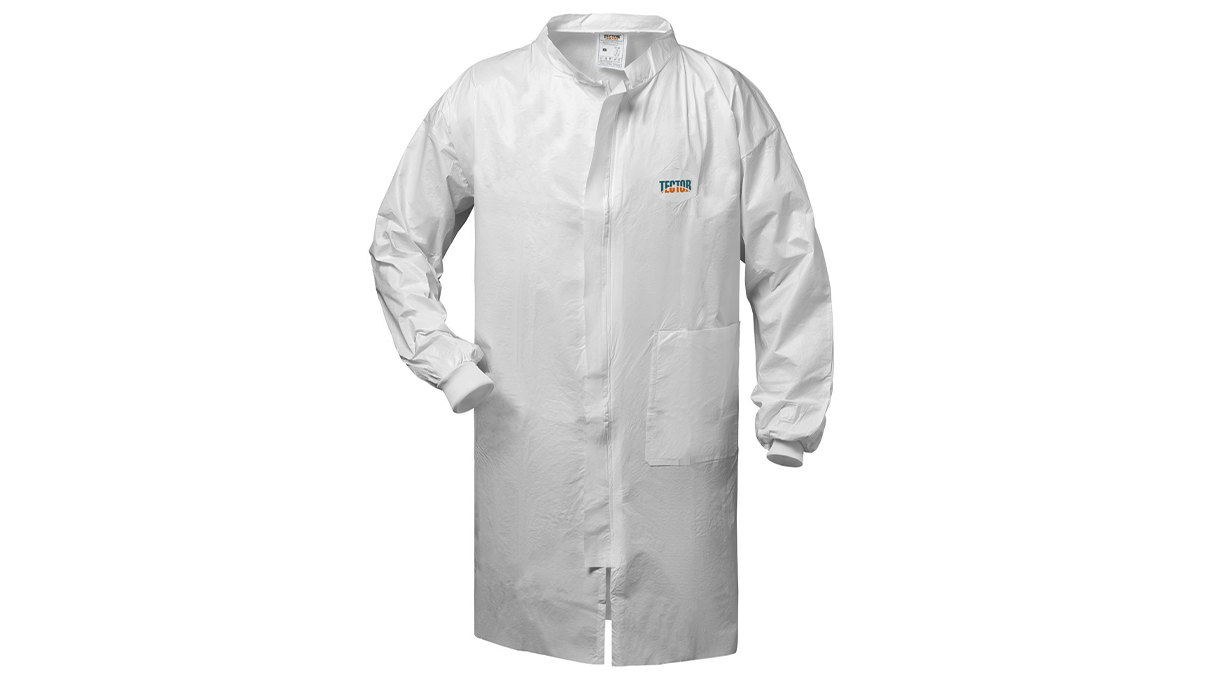 Visiteur de blouses jetables polypropylène avec 2 poches, blanc, taille L