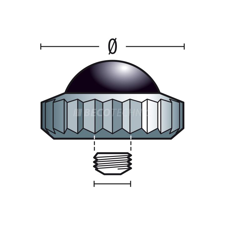 Couronnes 916 Cabochon, étanches