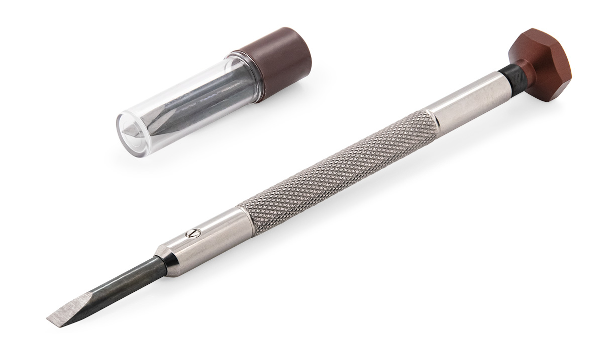 VOH tournevis, mèche 3 mm, brun, avec des lames de rechange