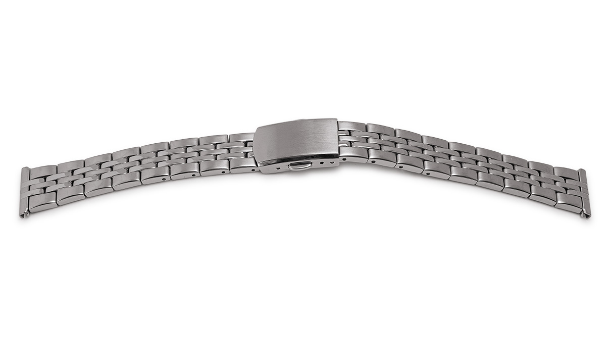 Bracelet de montre Elegance, acier inoxydable, largeur 12 - 14 mm, cornes 16 mm, longueur 165 mm