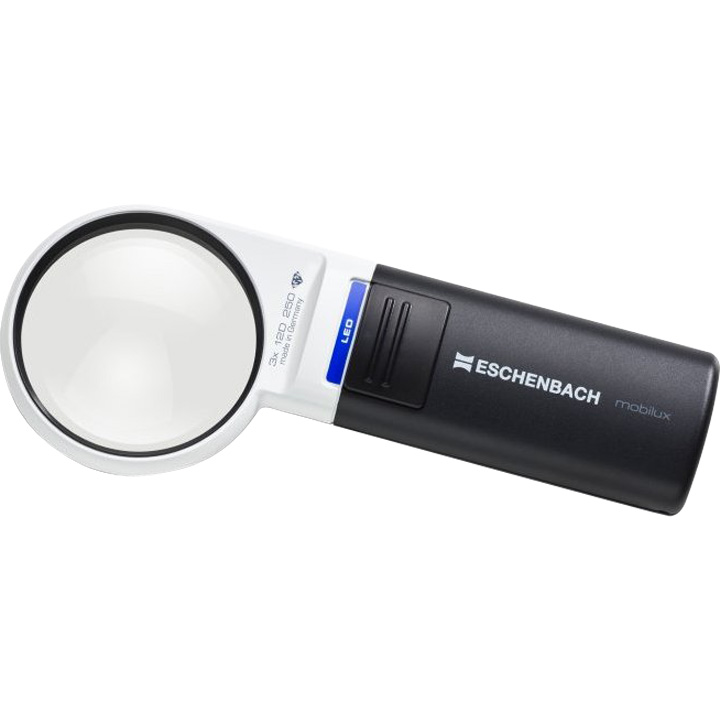 Eschenbach mobilux LED loupe de poche éclairante, Ø 60 mm, 3x