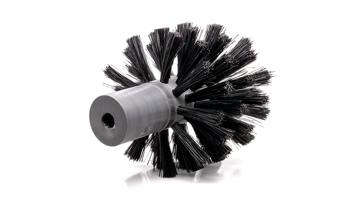 Brosse à godets, ronde, Ø 60 mm, poils noirs 0,08 mm