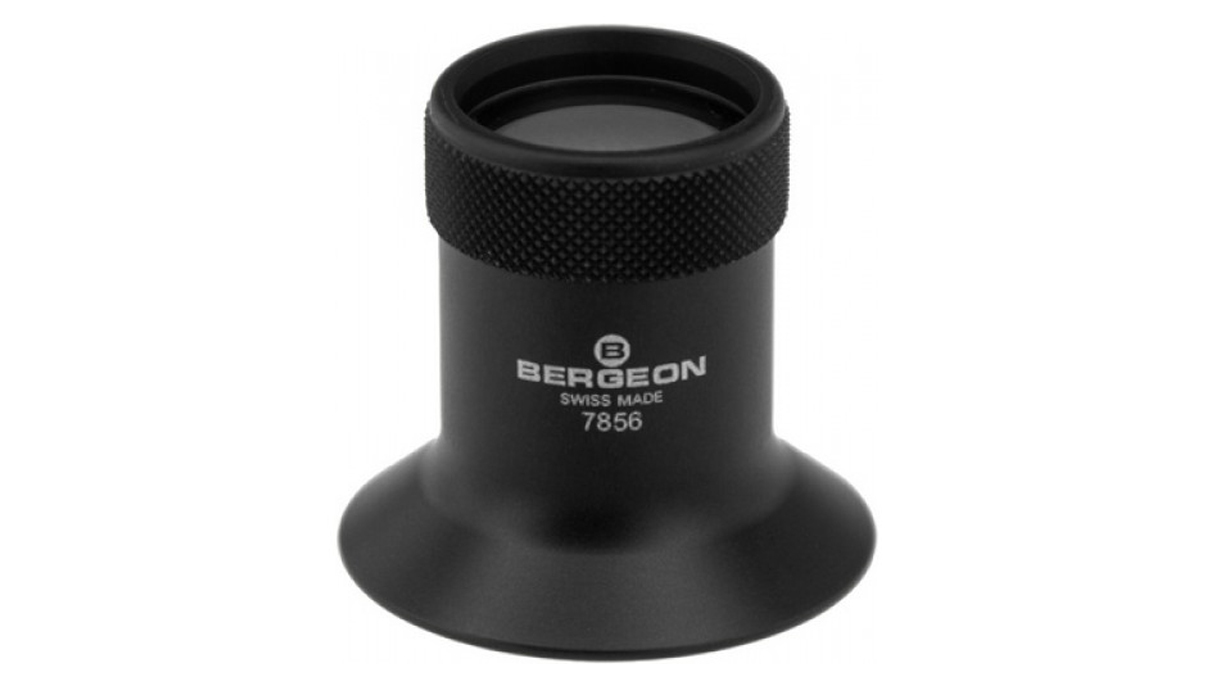 Bergeon 7856-3 loupe d'horloger, aluminium, noir, 3,3x