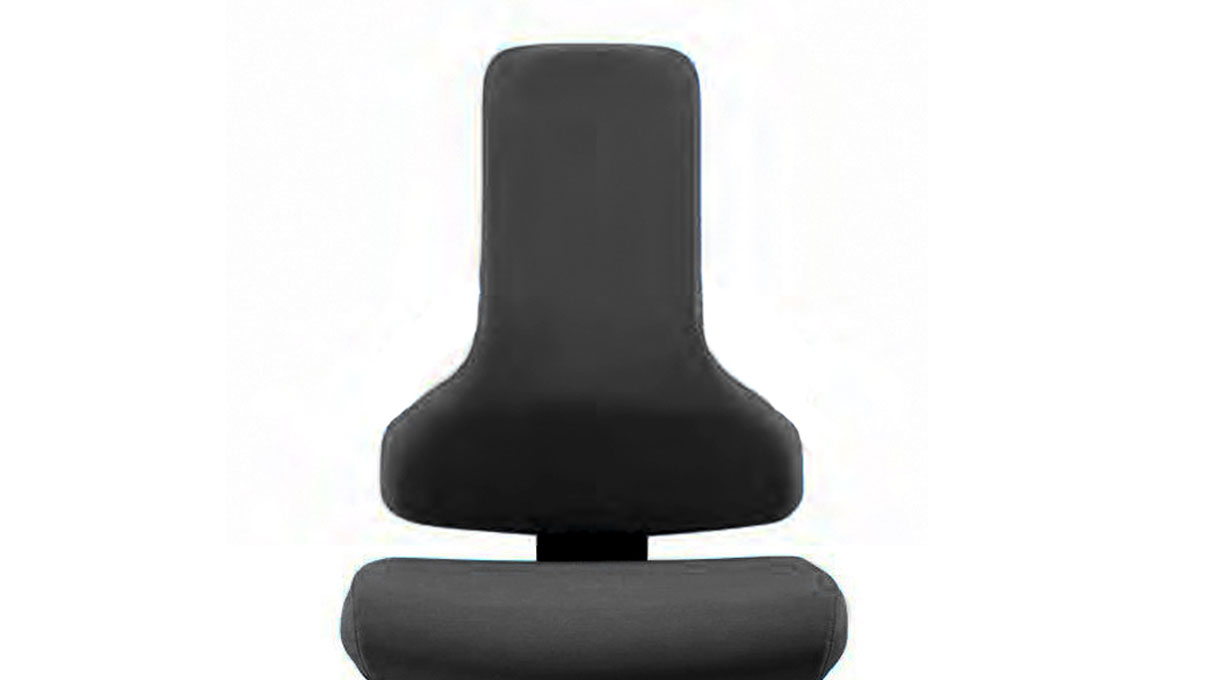 Siège de travail Dauphin, hauteur d'assise 45-65 cm, revêtement King noir, Tec Profile, roulettes souples,
Synchro-Activ-Balance, piétement noir, assise coulissante (6 cm)