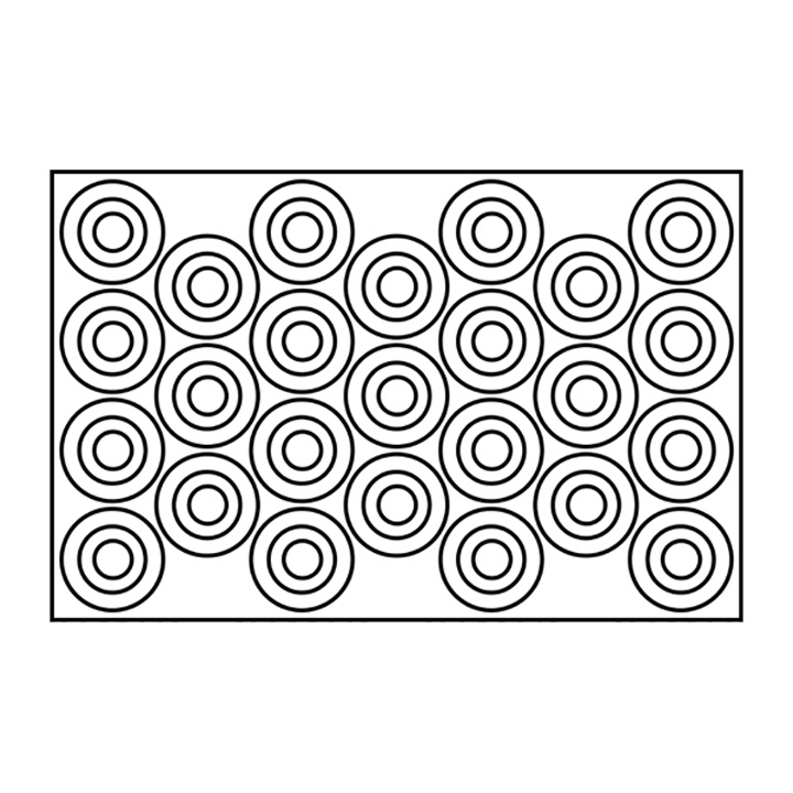 Plateaux à cases, plastique, 25 cases Ø 31 x 4,5 mm