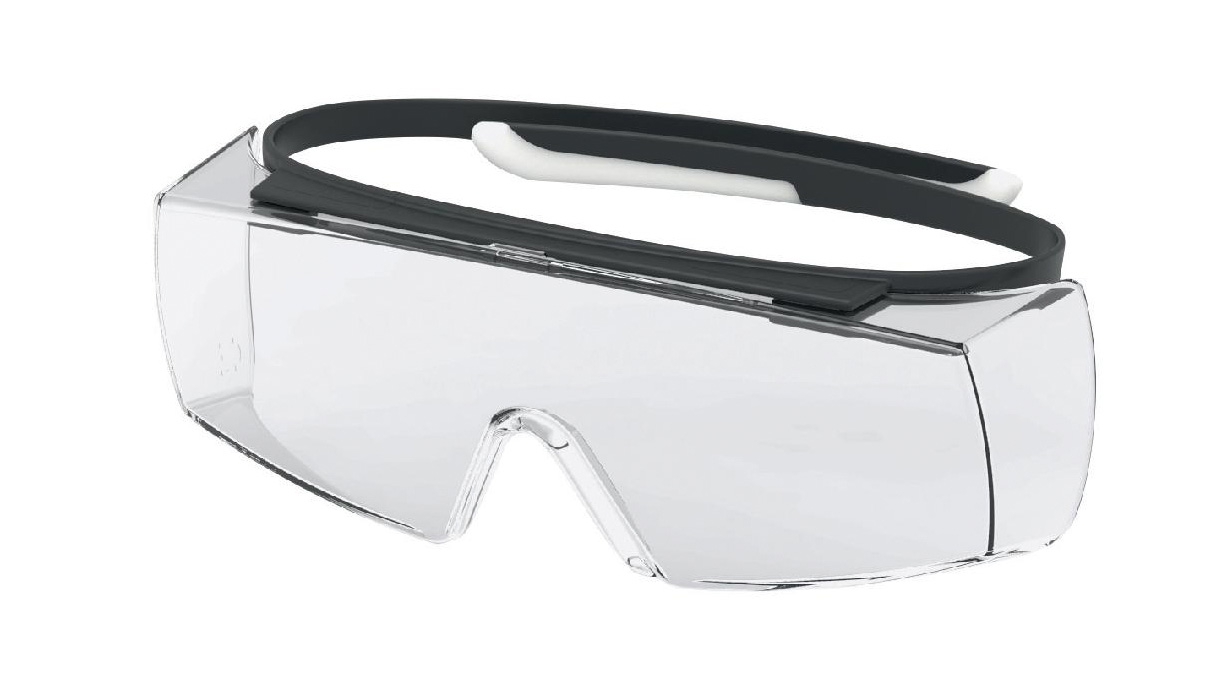 Lunettes de protection pour porteurs de lunettes avec branches hautement flexibles, résistantes aux
produits chimiques, EN 166