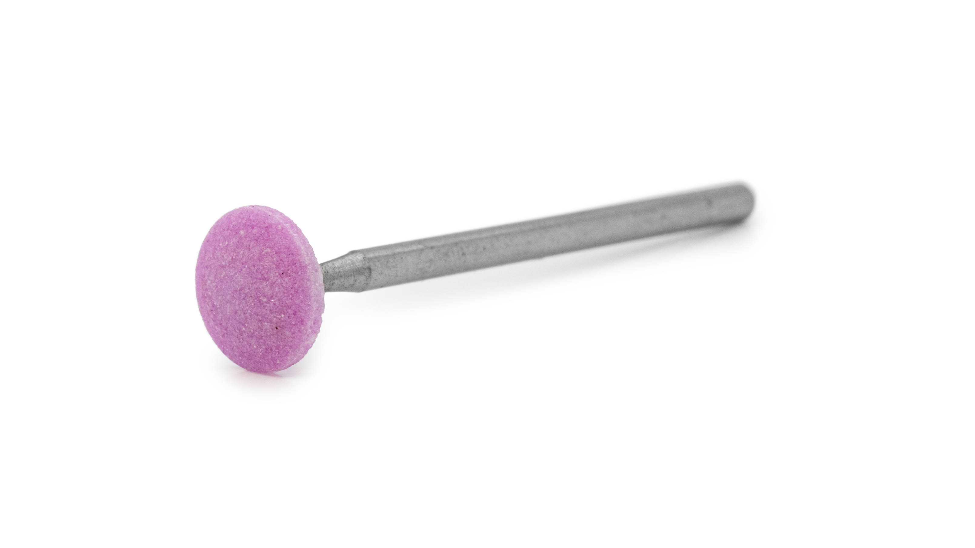 Abrasif céramique, corindon supérieur, rose, cylindre, Ø 9 x 1,5 mm, tige HP