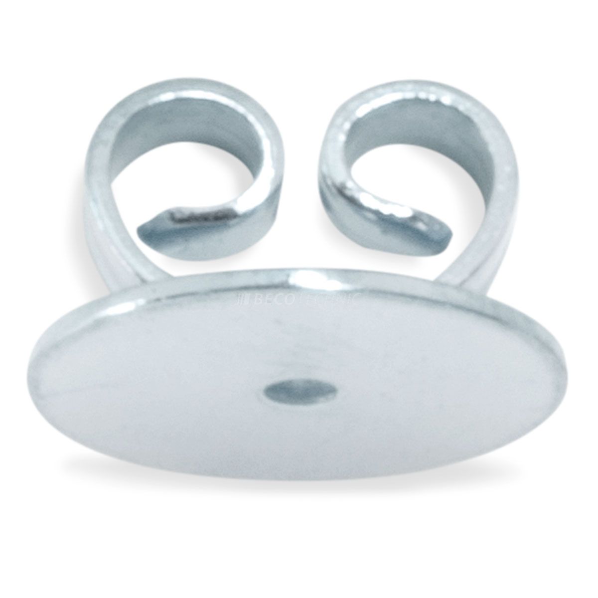 Klemm-Muttern mit Platte 925/- Silber Ø 10,0 mm