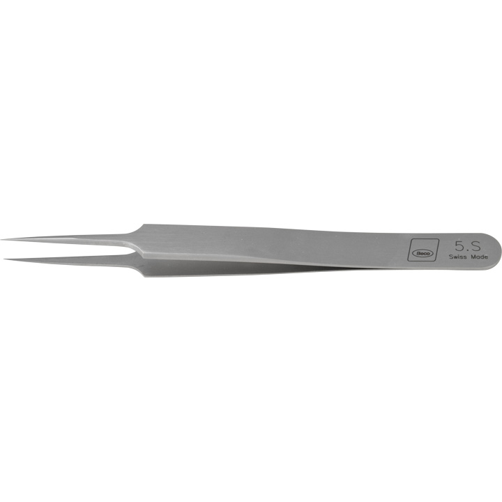 Beco Technic Brucelles forme 5, INOX, extra fin pour des spiraux, 110 mm