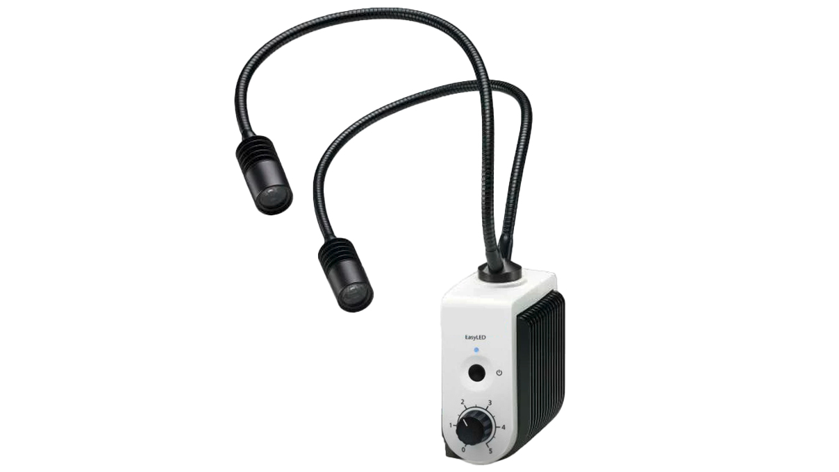 Lampe double spot EasyLED Plus, avec adaptateur pour statifs K/M et pour colonne de 32 mm