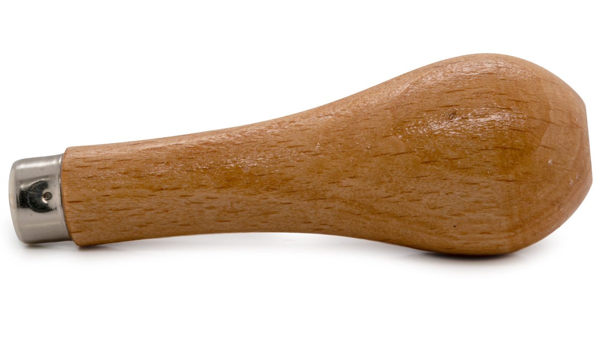 Manche de burin, laqué, en forme de poire, Ø 27 mm, longueur 70 mm