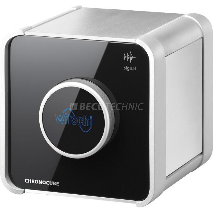 Witschi ChronoCube pour le contrôle des fonctions des montres, design : aluminium