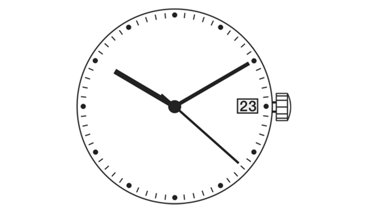 Mvt. Ronda 6003.D 11 1/2''' DATE3 Quartz (373 | SR916SW)