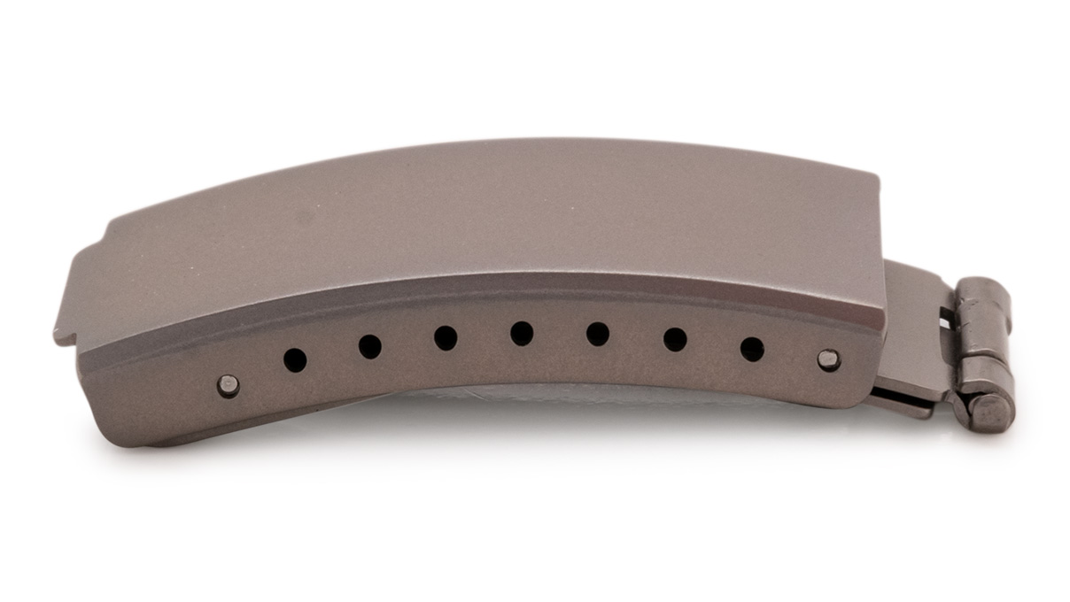 Boucle déployante pour bracelet, coup/largeur: 10 mm, 18 mm, Satinée, Titanfarben, Titane