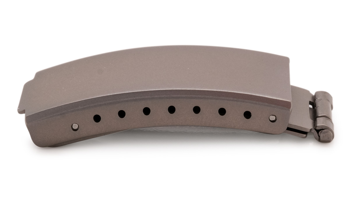 Boucle déployante pour bracelet, coup/largeur: 10 mm, 16 mm, Satinée, Titanfarben, Titane