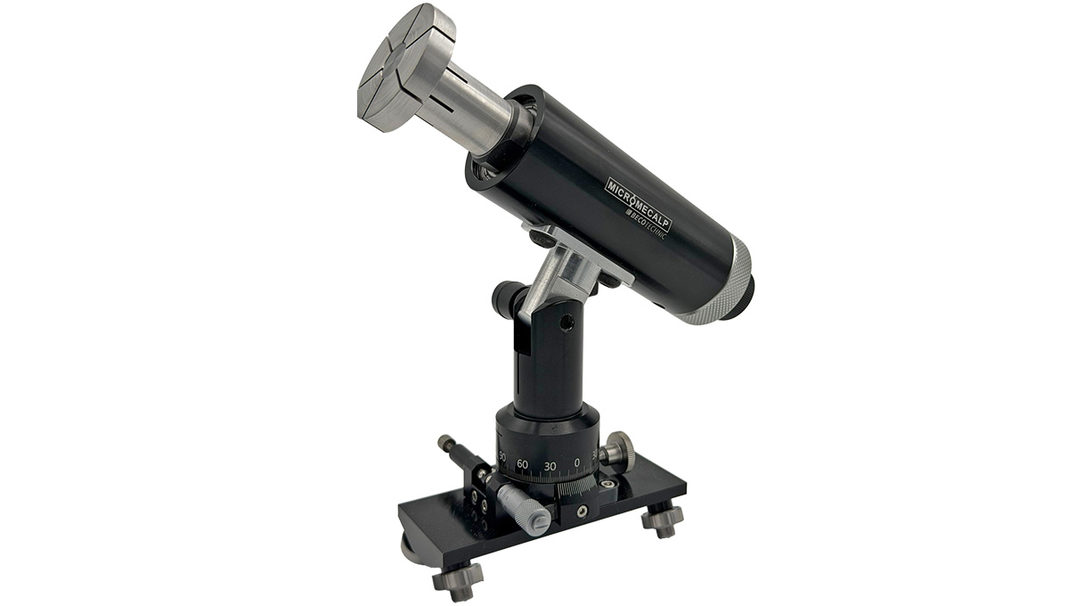 Micromecalp Lapino  Chariot de lapidage avec réglage micrométrique et trois mandrins à pinces
standards (Ø 40 mm, réglables individuellement), filetage M14x100 pour fixer les mandrins