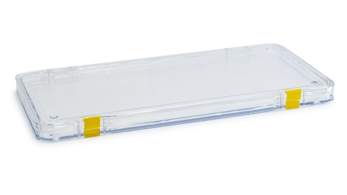 Boîte à membrane, 300 x 150 x 16 mm, à fermeture, transparente