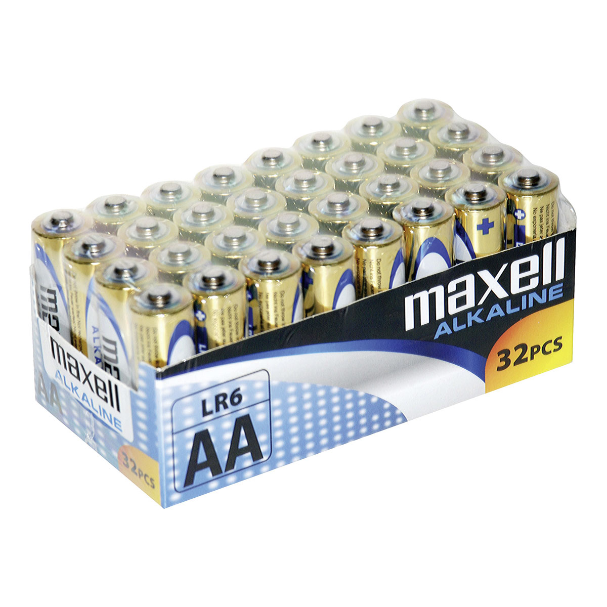 Maxell Pack Shrink 32 pièces LR6 Mignon Alcaline 1,5 V AA E91