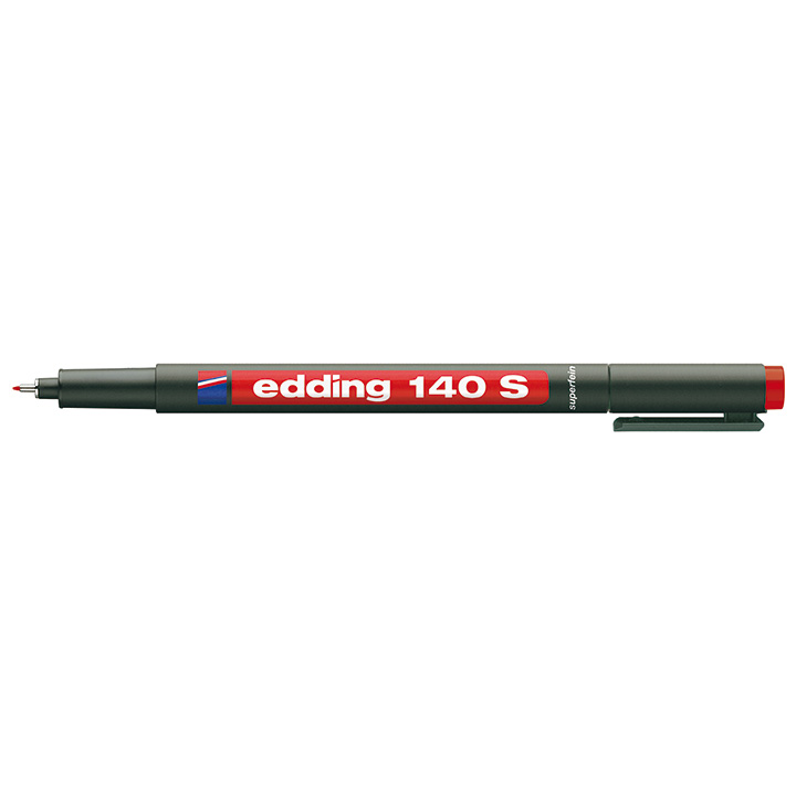 Edding 140 S, stylo permanent pour films, rouge