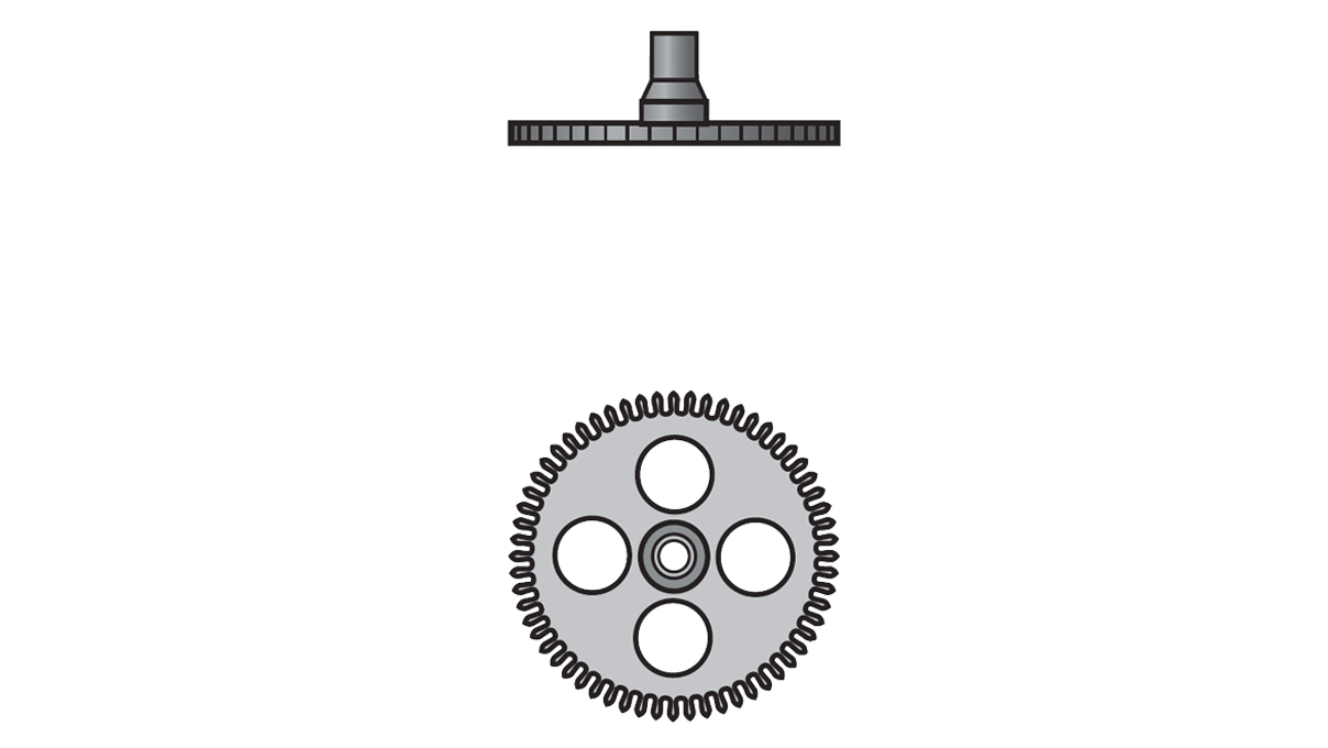 ETA00251.2893-2.105 Roue des heures 24H, hauteur totale  0.119, aiguillage H5