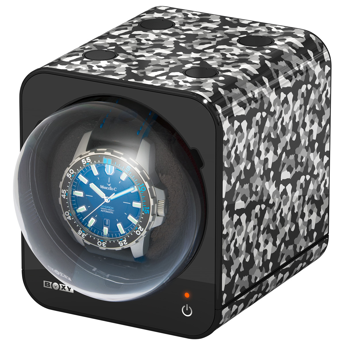Remontoir Boxy Fancy Brick pour une montre, camouflage noir et blanc, combinable, sans adaptateur