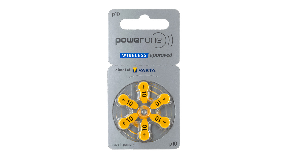 Power One 6 Piles auditives Zinc Air No. 10, en blister, Mercury Free