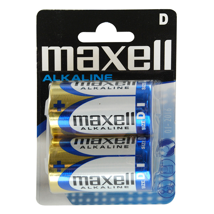 Maxell LR20 alcaline 2 pièces blister, D batterie