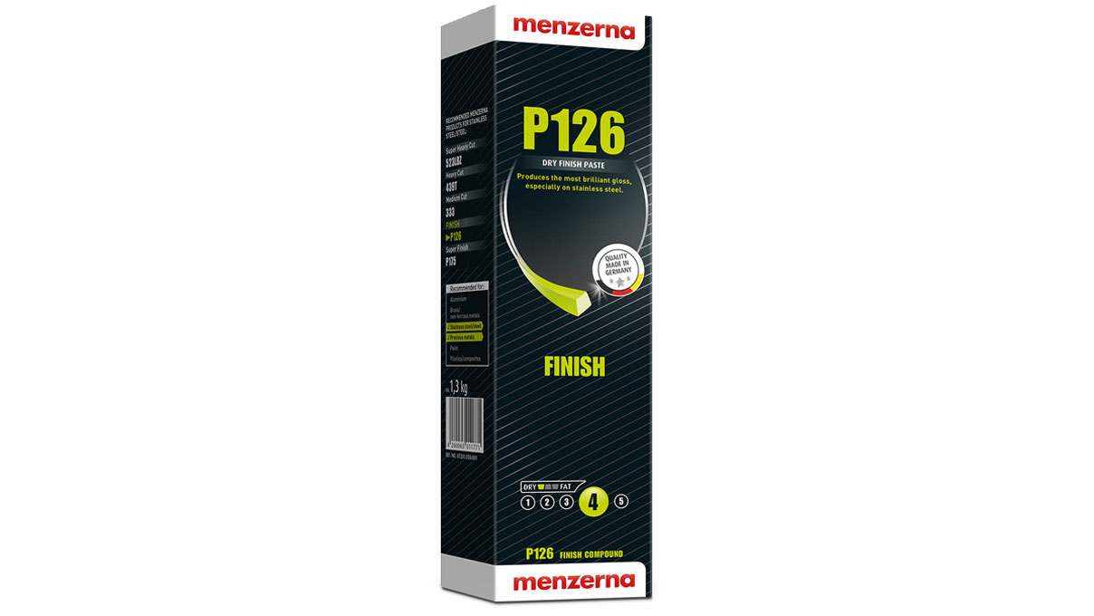 Menzerna P126 pâte de finition pour acier, 1,3 kg