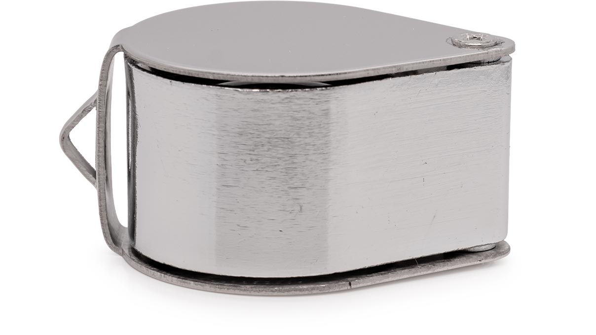 Triplet loupe pour diamants, grossissement 30x, lentille Ø 21 mm, chromée