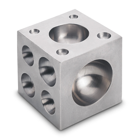 Cube à emboîtement, acier, longueur des bords 63 mm, matrices Ø 4 - 45 mm