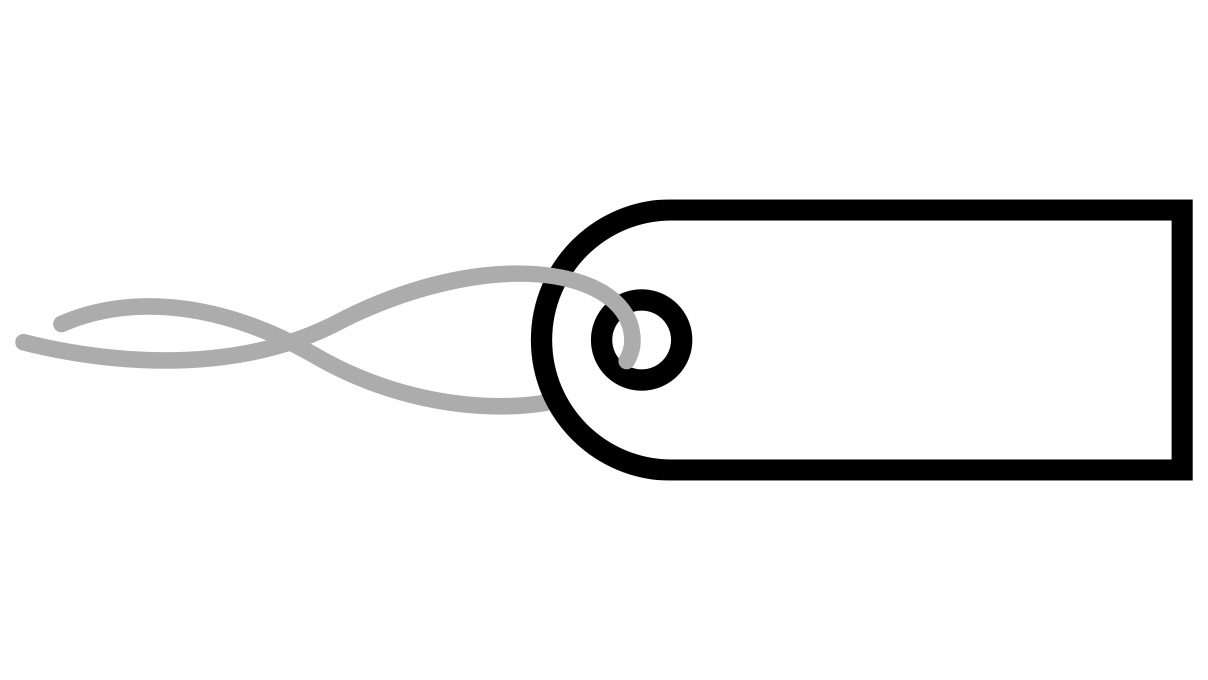 Étiquette à fil, Blanc, Plastique, 16 x 6,5 mm, 1000 pièces