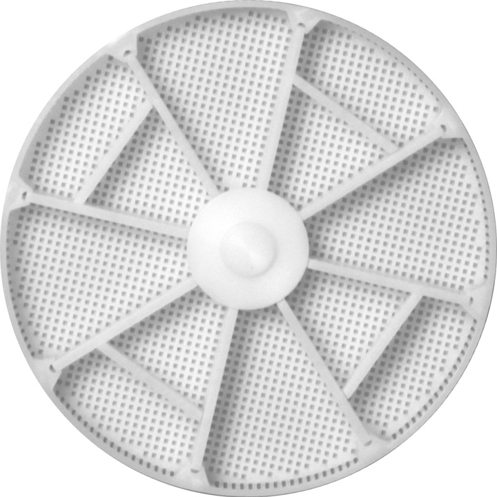 Panier en plastique, hauteur 8 mm (hauteur intérieure 6,5 mm), Ø 80 mm, avec 12 cloisons, N° 15884 pour ACS900