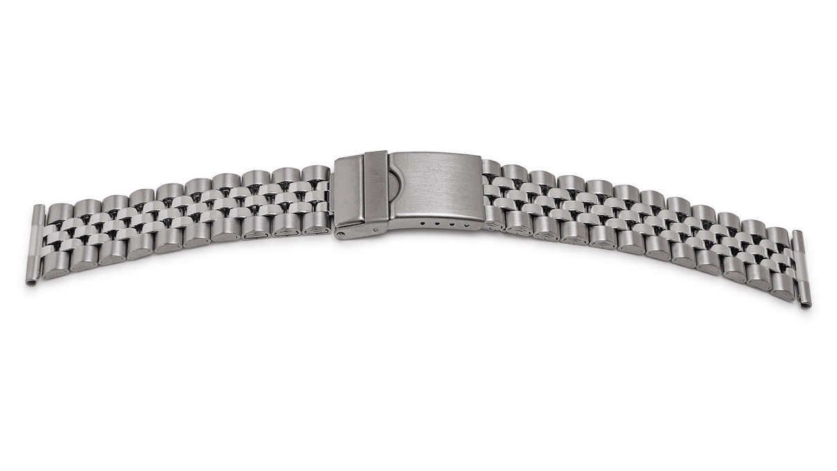 Bracelet de montre Elegance, acier inoxydable, largeur 18 mm, cornes 20 mm, longueur 170 mm