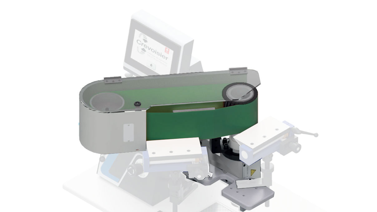 Unité de ponçage/satinage à bande horizontale/verticale (M8) pour machines Crevoisier, y compris
support de ponçage 1000 x 100, support de bande en acier trempé, rouleau d'entraînement en caoutchouc
lisse en Ø 100 mm