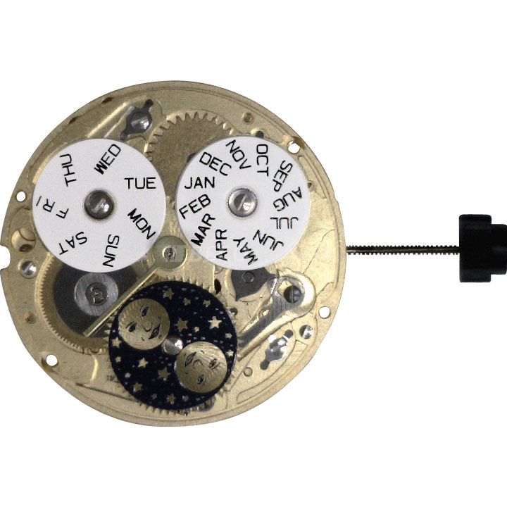 Mvt. ETA 255.485 H5 10 1/2''' DAY10/DATE-HAND SC 3EYES MOON MONTH Quartz (373 | SR916SW)