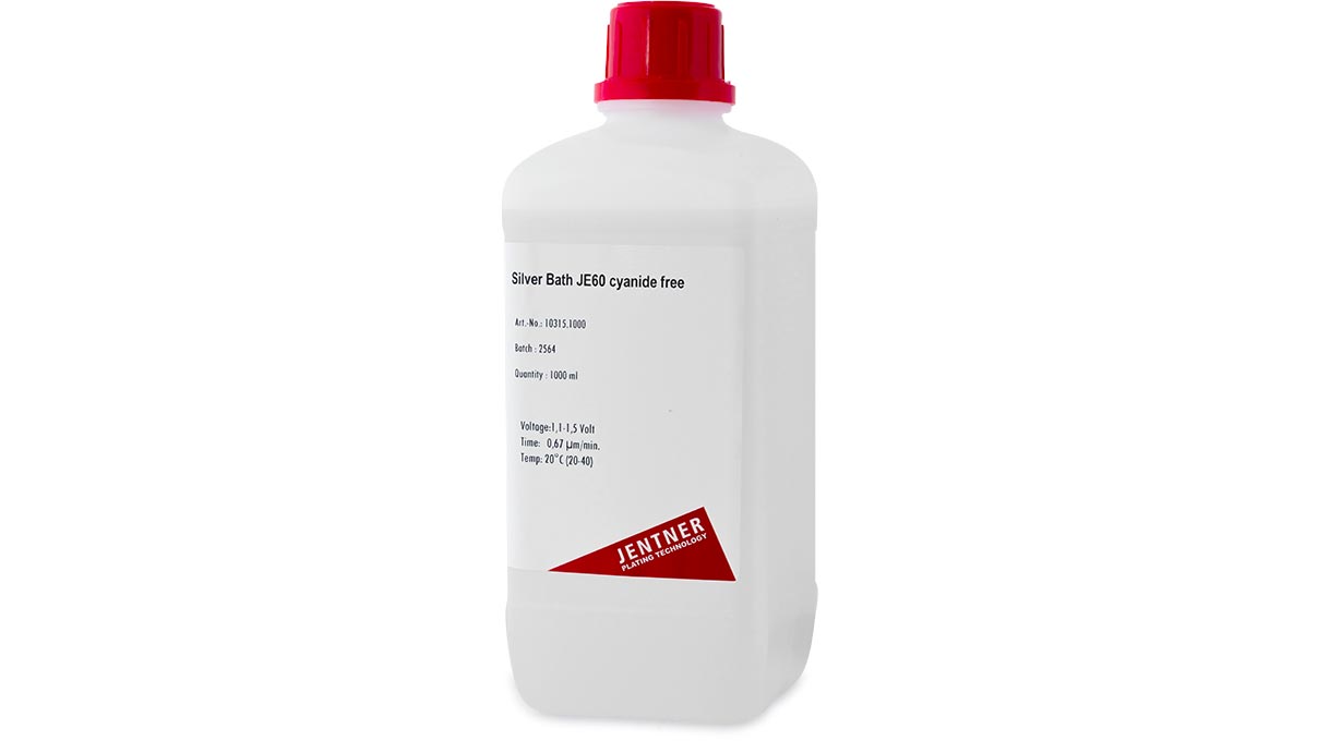 Bain d'argent JE60 sans cyanure, prêt à l'emploi, 1 litre