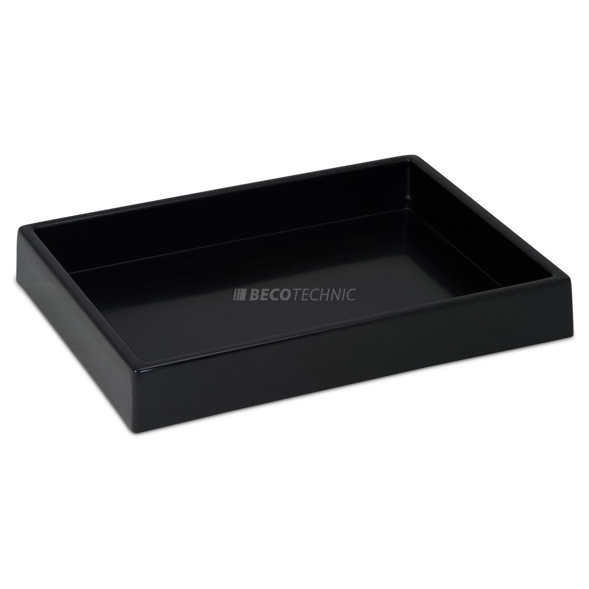 Plateau petit, plastique, noir, 293 x 220 x 40 mm
