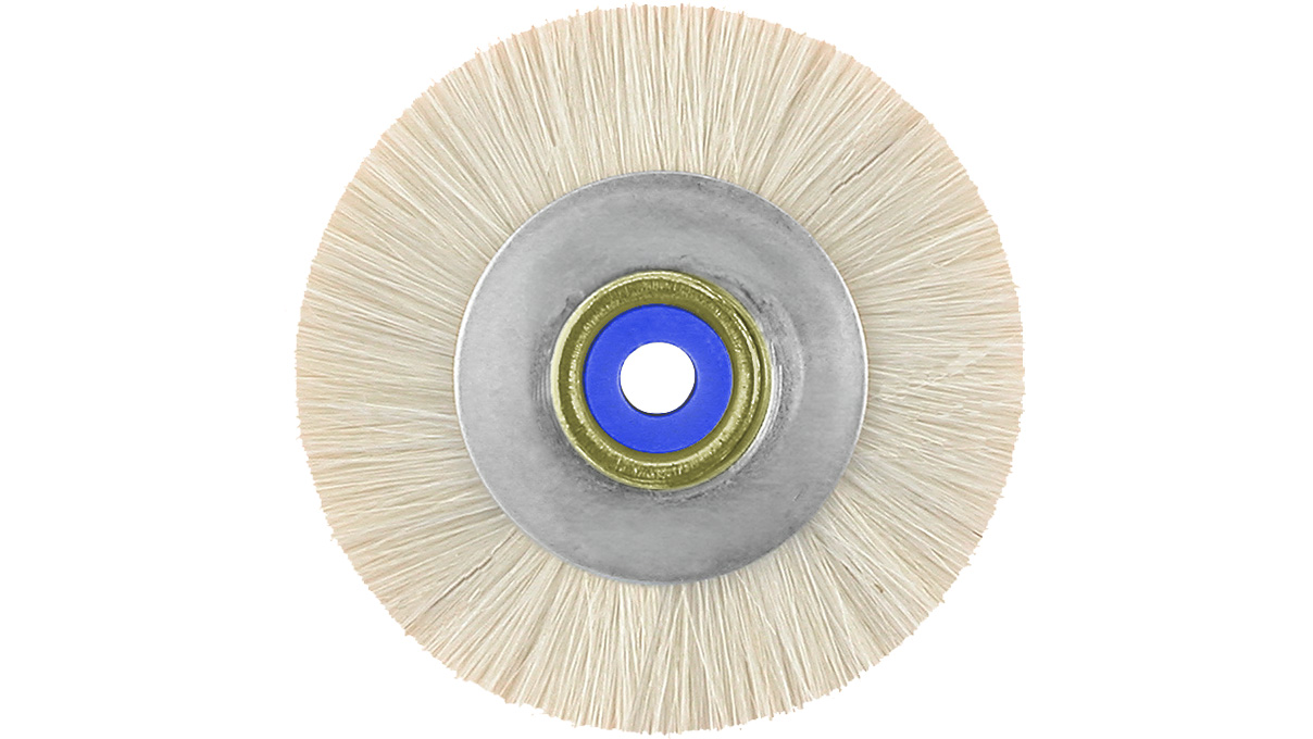 Brosse ronde, poil de chèvre, blanc, Ø 48 mm, doux