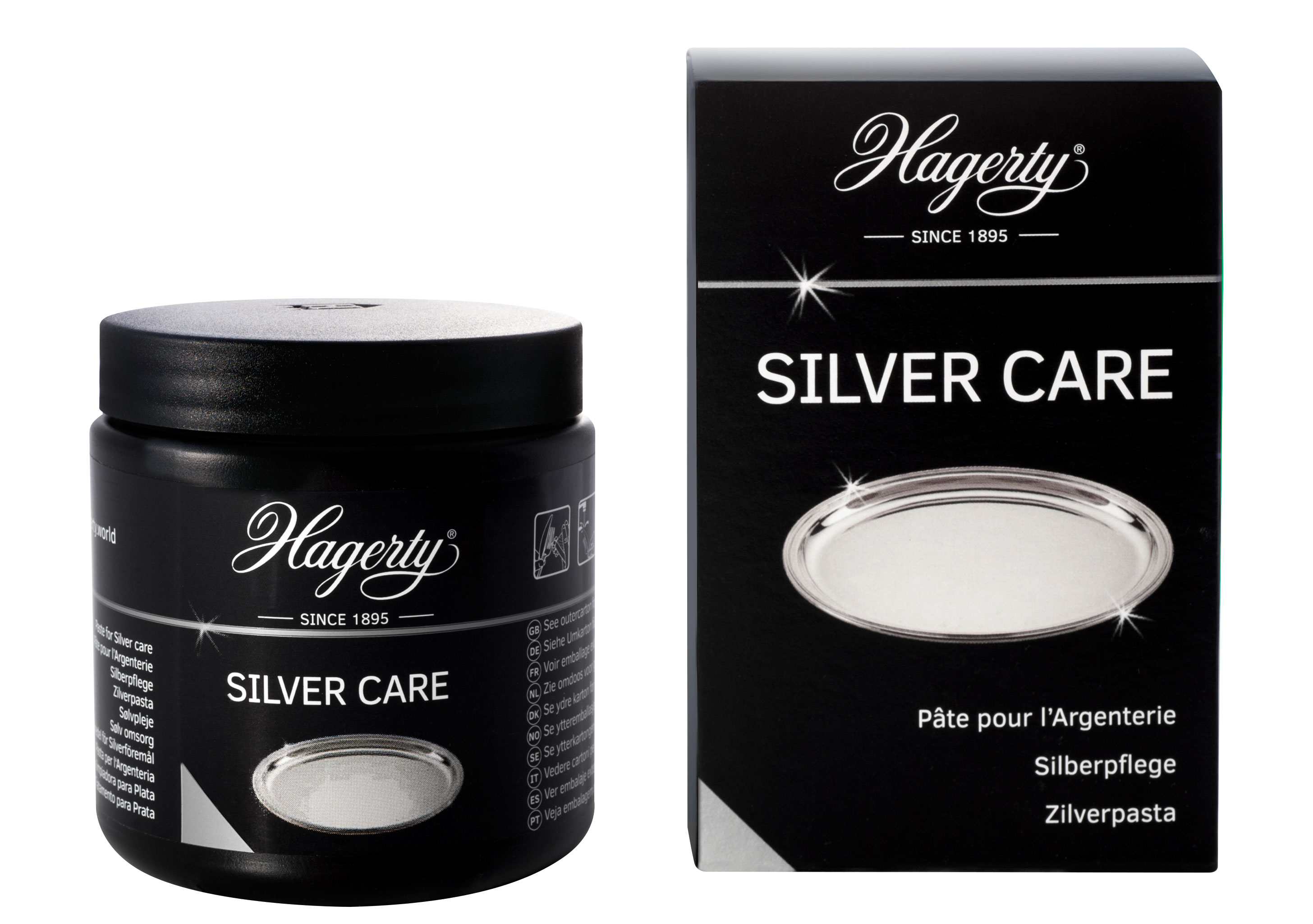 Hagerty Silver Care, pâte pour nettoyer et entretenir l’argent et le métal argenté, 185 g