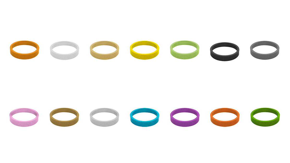 Assortiment de bagues d'identification, pour Petitpierre ACR, 0,5 - 2 mm