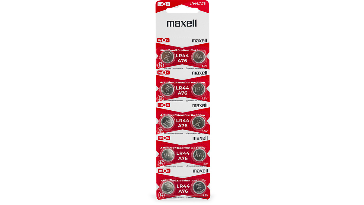 Maxell LR 44 Piles, 1,5 Volt emballage en blister