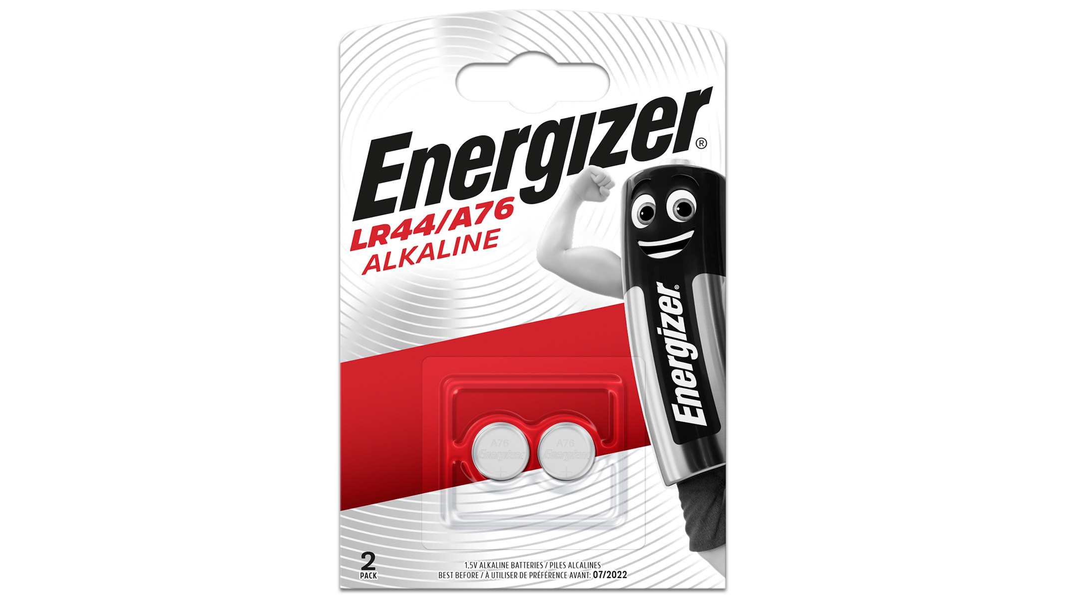 Energizer 2 piles calculateur 1,5 volt Alkali Mangan dans un blister LR44/13GA/82