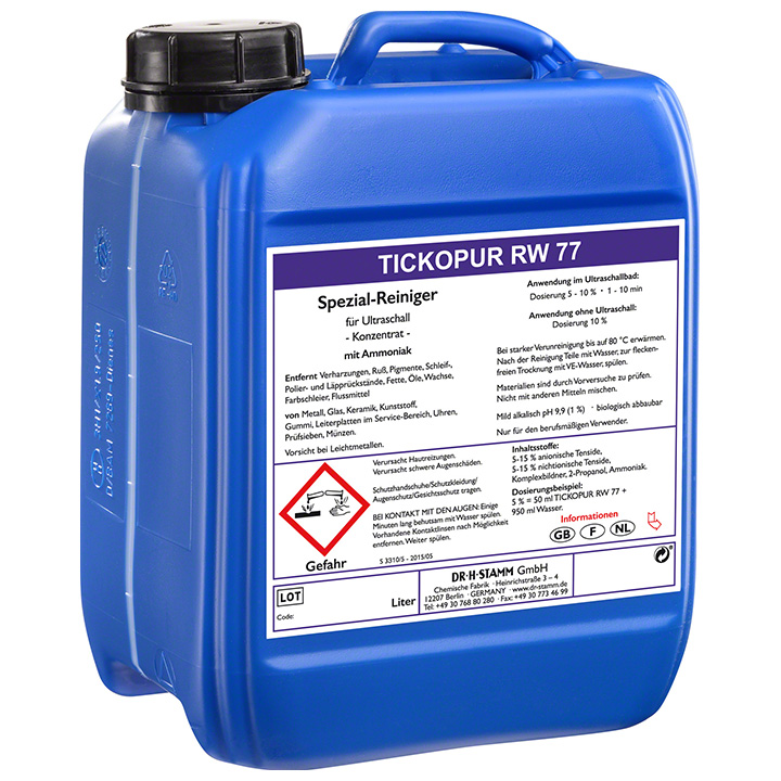 Tickopur RW 77 Concentré de nettoyage avec ammoniaque, 5 l
