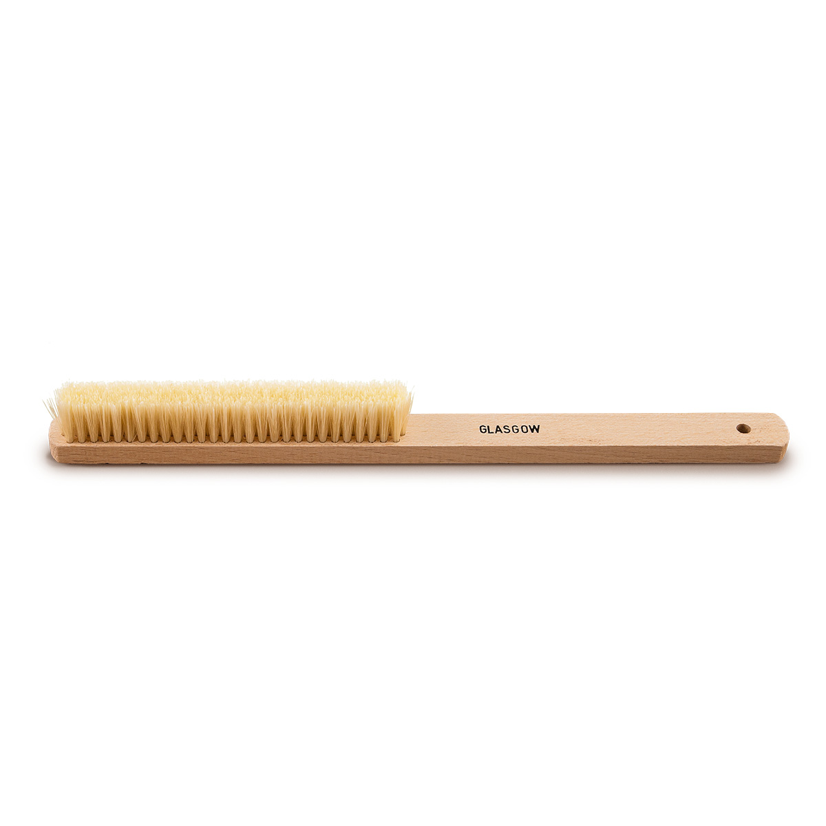 Brosse à main Glasgow 4 rangées poil blanc Ref.40 260 mm très doux