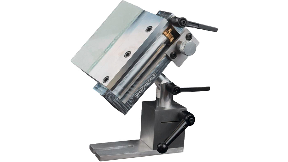 Micromecalp Plaque en verre trempé pour table de lapidage T120S et T120L, largeur 120 mm