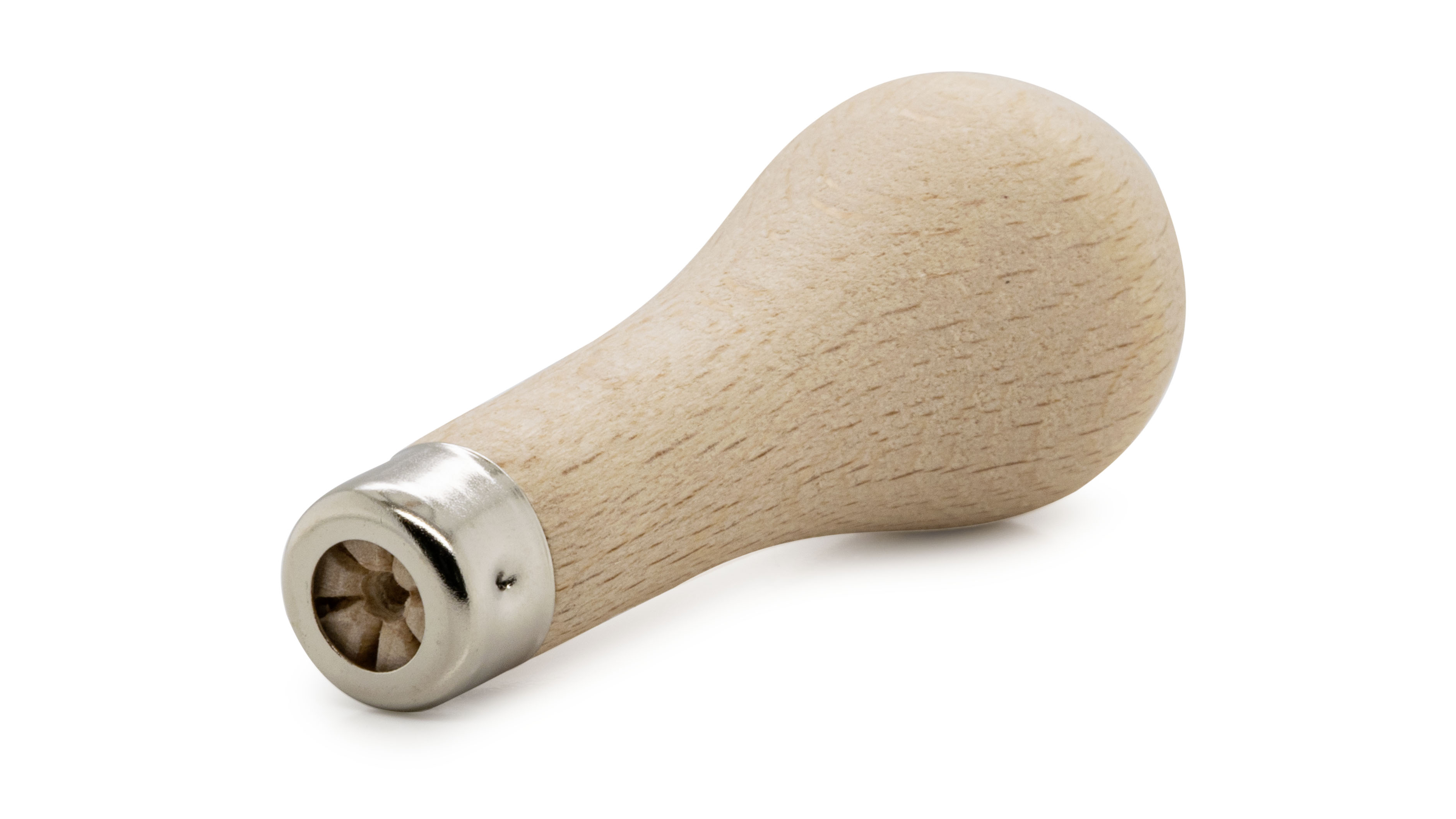 Manche de burin, non laqué, en forme de poire, Ø 28 mm, longueur 76 mm